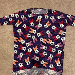 Minnie Mouse Purple Disney Lularoe Irma Shirt XS LLR